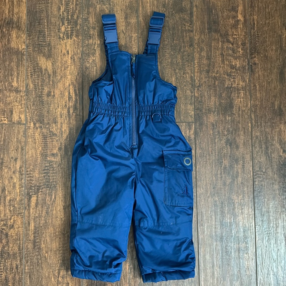 Rugged Bear 12mo navy blue snow overalls